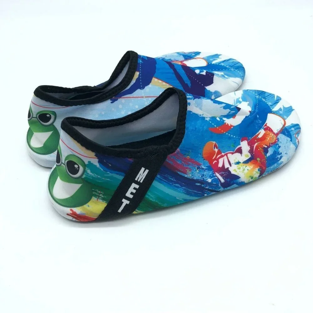 Met Boys Girls Water Shoes Fabric Lightweight Surfing Frog 34/35 US 2/3